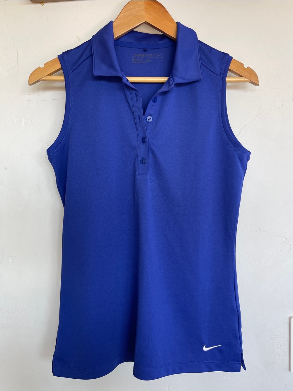 Nike Golf Dri-Fit Sleeveless Polo - Blue